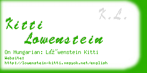 kitti lowenstein business card